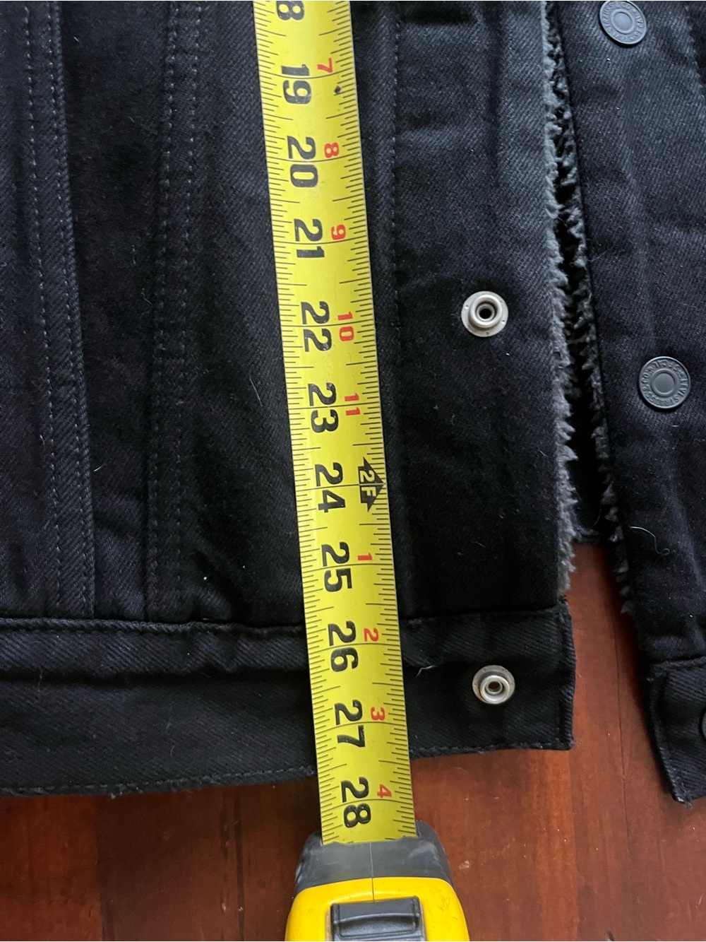 Levi's Black Jacket with Gray Sherpa Collar - Picture 4 of 4